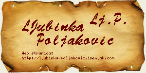 LJubinka Poljaković vizit kartica